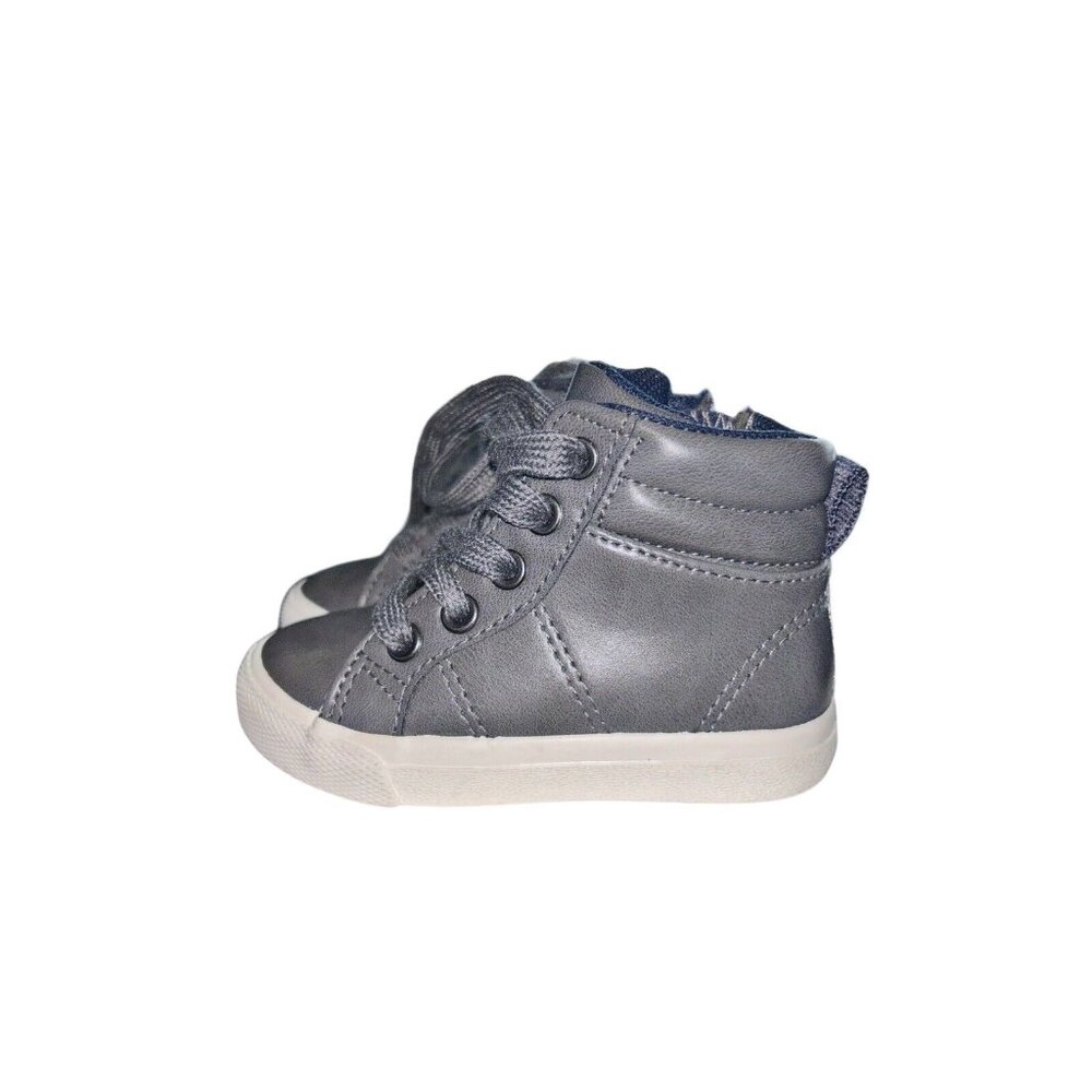 Cat & Jack Boy Toddler High Top Grey Shoes Size 5 Nwot No Box